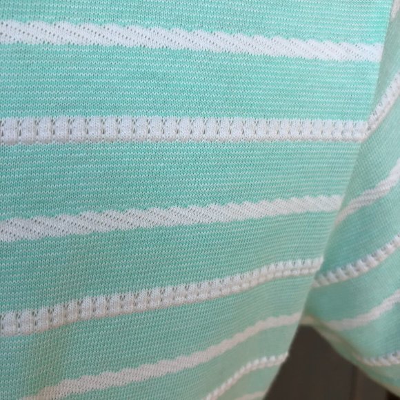 Sail to Sable Short Sleeve Textured Stripe Dress Cabbage Sz S - Picture 12 of 14